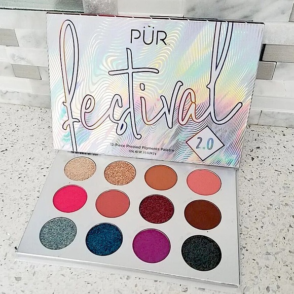 Pur Festival 2.0 12-Piece Pressed Pigments Eyeshadow Palette NIB - Picture 1 of 12
